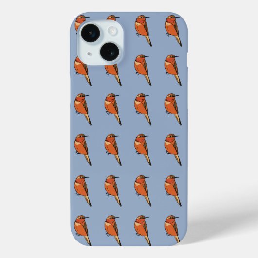 Mini Roux Hummingbird iPhone 15 Plus Coque (Verso)