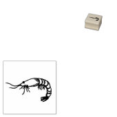 Mini rubberstempel garnalen, zeevruchten stempel (Gestempeld)