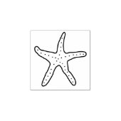 Mini rubberstempel zeester (Afrduk)