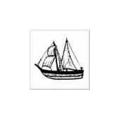 Mini rubberstempel zeilschip, reisstempel (Afrduk)
