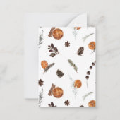 Mini Rustiek Sinaasappel Merry Christmas Script Fo Notitiekaartje (Achterkant)