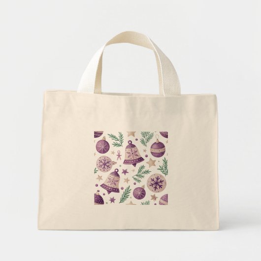 Mini Sac Cadeau de Noël Violet (Devant)