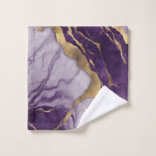 Mini-scandinave Chic Lilac Marbre pourpre (Gant de toilette)