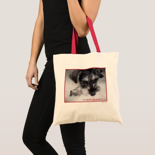 Mini Schnauer Pup Tote Bag (Voorkant (product))