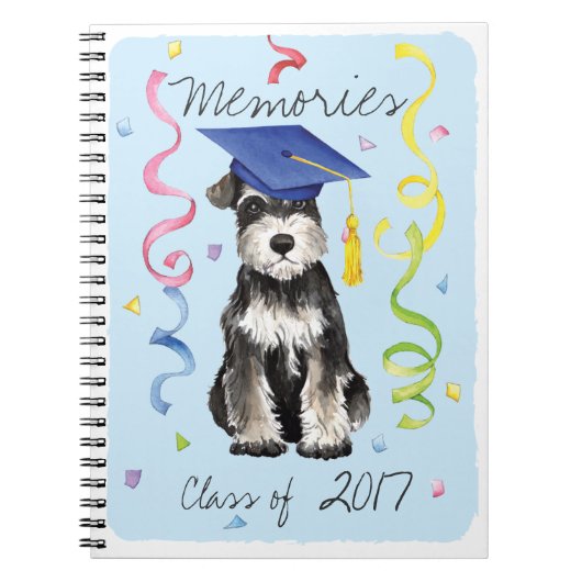 Mini Schnauzer Afstuderen Notitieboek (Voorkant)
