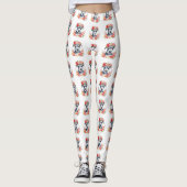 Mini Schnauzer Bloem Leggings (Voorkant)