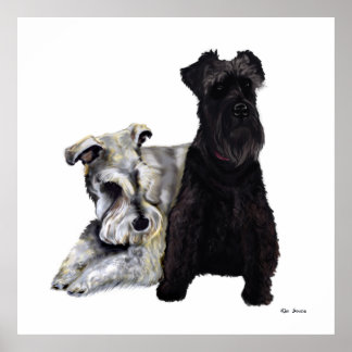 Mini Schnauzer Buddies Poster