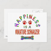 Mini Schnauzer Happiness Briefkaart (Voorkant / Achterkant)