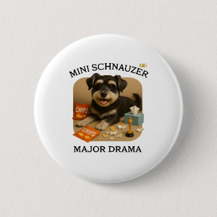 Mini Schnauzer hondenliefhebbers Ronde Button 5,7 Cm