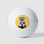 Mini Schnauzer KiniArt Golfballen (Voorkant)