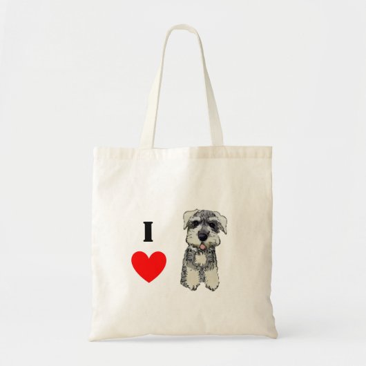 Mini Schnauzer Love Tas (Voorkant)