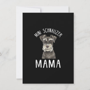 Mini Schnauzer Mam Shirt Mini Schnauzer Mama Bedankkaart