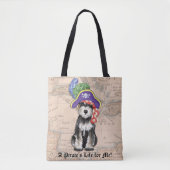 Mini Schnauzer Pirate Canvas tas (Voorkant)