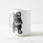 Mini Schnauzer Pixel Art Mok (Voorkant links)
