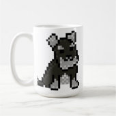 Mini Schnauzer Pixel Art Mok (Links)