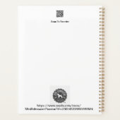 Mini Schnauzer Roze Bloemen Kroon rood geel wit Planner (Achterkant)