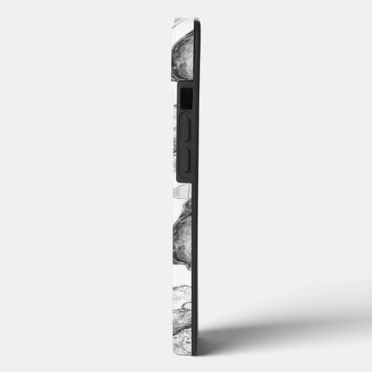 MINI SCHNAUZER Terrier Black Toile Case-Mate iPhone Case (Achterkant / Links)