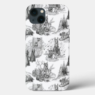 MINI SCHNAUZER Terrier Black Toile iPhone 13 Hoesje