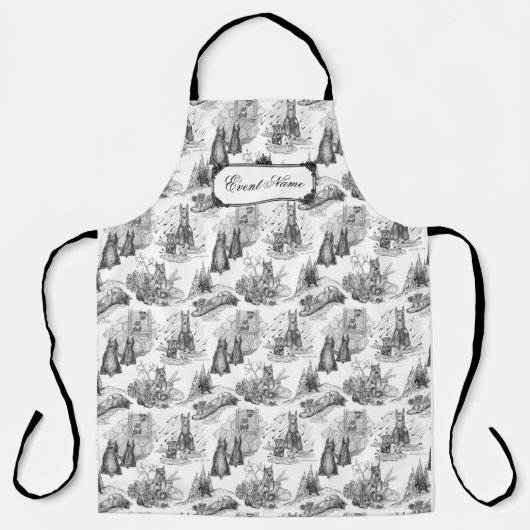 MINI SCHNAUZER Terrier Black Toile w/Customization Schort (Voorkant)