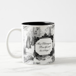 MINI SCHNAUZER Terrier Black Toile w/Customization Tweekleurige Koffiemok