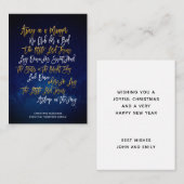 MINI | Script Away In A Manger Lyrics Carte de vac (Devant / Derrière)