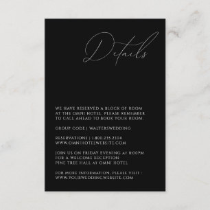 Mini script Mariage Détails Carte de boîtier