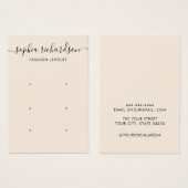 Mini script moderne 3 oreille carte d'affichage (Devant & derrière)