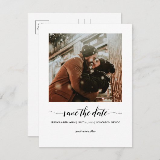 Mini-Script Photo Enregistrer La Carte Postale Dat (Devant / Derrière)