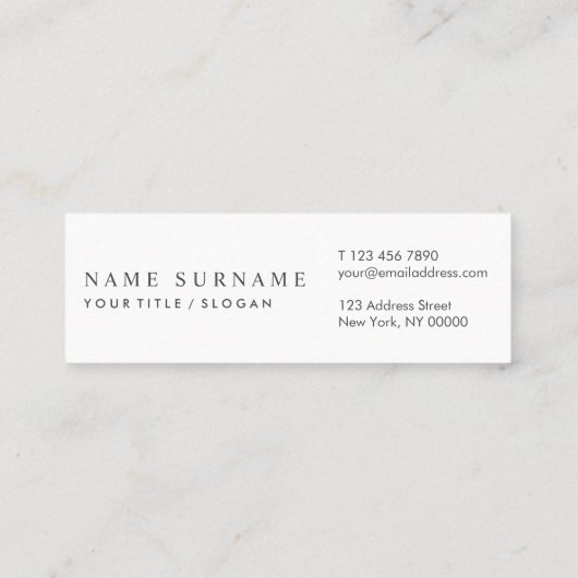 Mini Séquin chic moderne minuitMini Carte de visite ble (Dos)