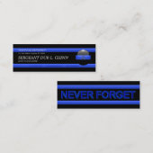 Mini Sergent de ligne bleue mince Carte de visite perso (Devant / Derrière)