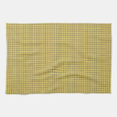 Mini serviette jaune et noire de contrôle de plaid (Horizontal)