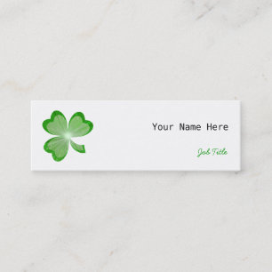 Mini Shamrock Blanc carte de visite côté maigre