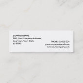 Mini Shamrock blanc 'VIP PASS' carte de visite maigre (Dos)