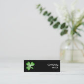 Mini Shamrock noir carte de visite maigre (Debout devant)