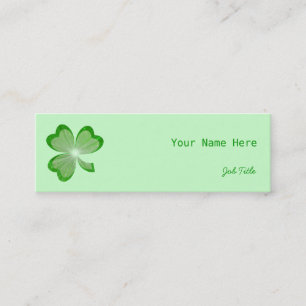 Mini Shamrock Vert carte de visite côté maigre