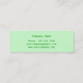 Mini Shamrock Vert carte de visite côté maigre (Dos)