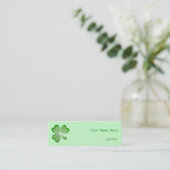 Mini Shamrock Vert carte de visite côté maigre (Debout devant)