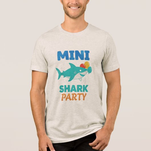MINI SHARK PARTY Tri-Blend SHIRT (Voorkant)