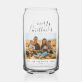 Mini simple Joyeux script de Noël photo de famille (Recto)