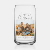 Mini simple Joyeux script de Noël photo de famille (Verso)