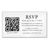 Mini-simple Mariage QR RSVP 25 Cartes à aimants (devant)