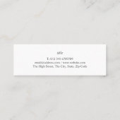 Mini Simple Moderne Carte de Visite Corail et Blanche P (Dos)