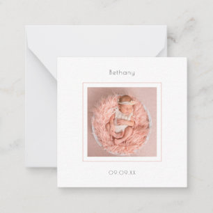 MINI Simple Photo Baby Girl Faire-part de naissanc