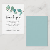 MINI SIZE | Eucalyptus Weddenschap Bedankt Notitiekaartje (Voorkant / Achterkant)