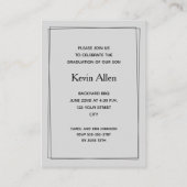 MINI Size Glossy Fotodiploma Uitnodigingen (Achterkant)