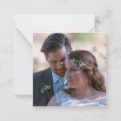 Mini Size| Minimalistisch tekstfotohuwelijk Hartel Notitiekaartje (Achterkant)