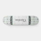 Mini Skateboard Blue Flowers Motifs (Horz)