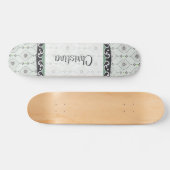 Mini Skateboard Blue Flowers Motifs (Horz)