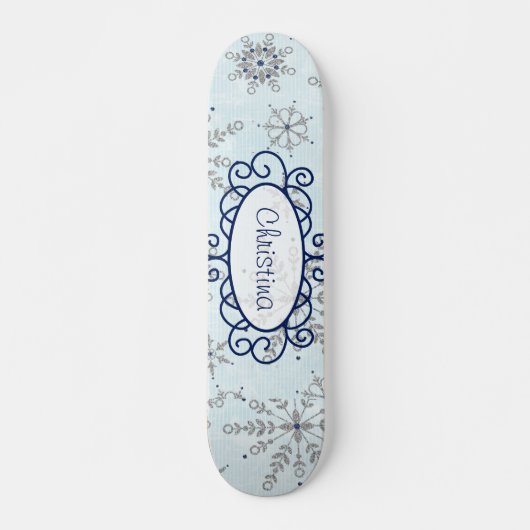 Mini skateboard parties scintillant Snowflake (Devant)