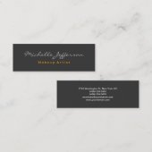 Mini Skinny Grey Professional Carte de visite tendance (Devant / Derrière)
